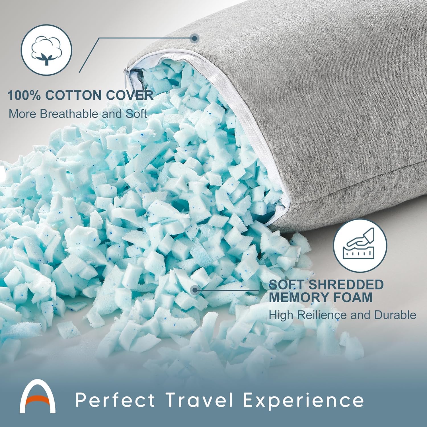 ACCURATEX Camping Pillow, 100% Cotton Cover Compressible Travel Pillow - Available at All In One Marketplace Canada