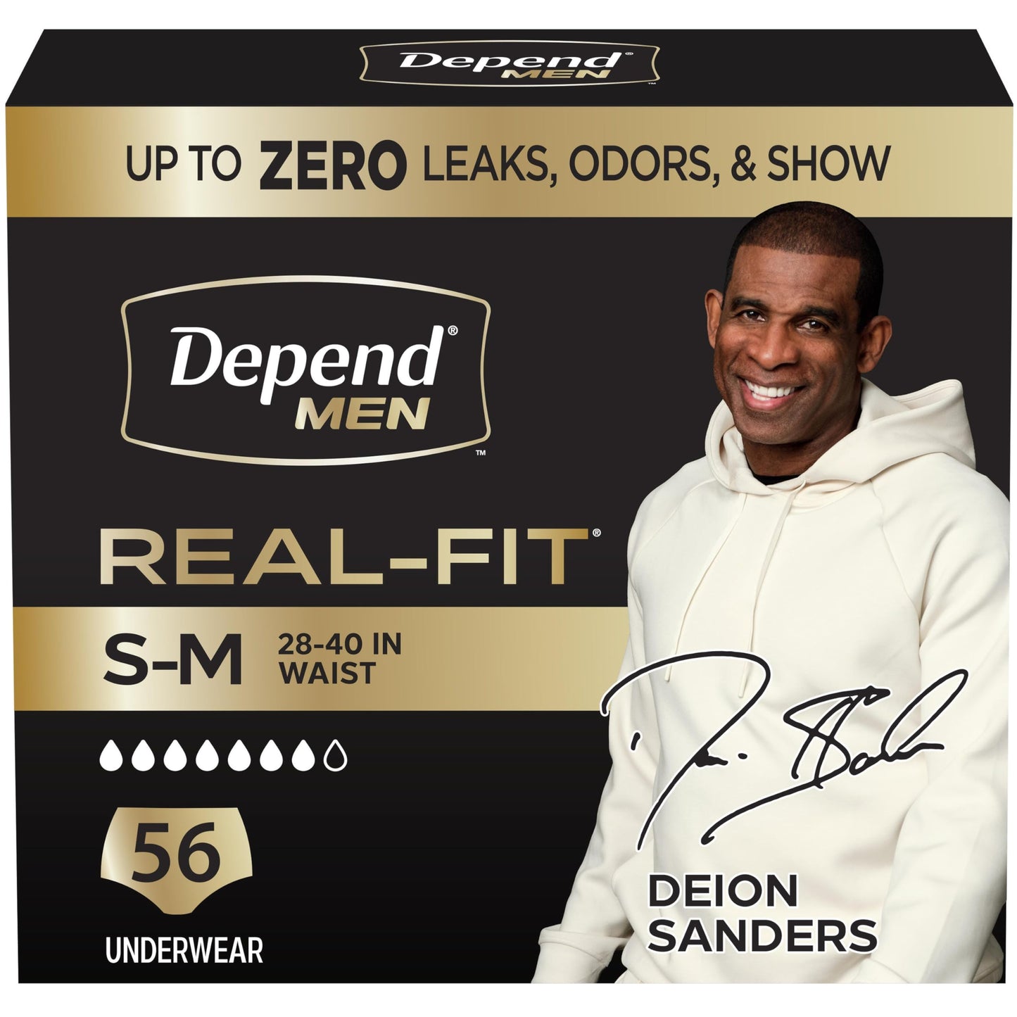 Depend Real Fit Adult Incontinence Underwear for Men, Maximum Absorbency, S/M, Black, 56 Count 🍁 All In One Marketplace Canada
