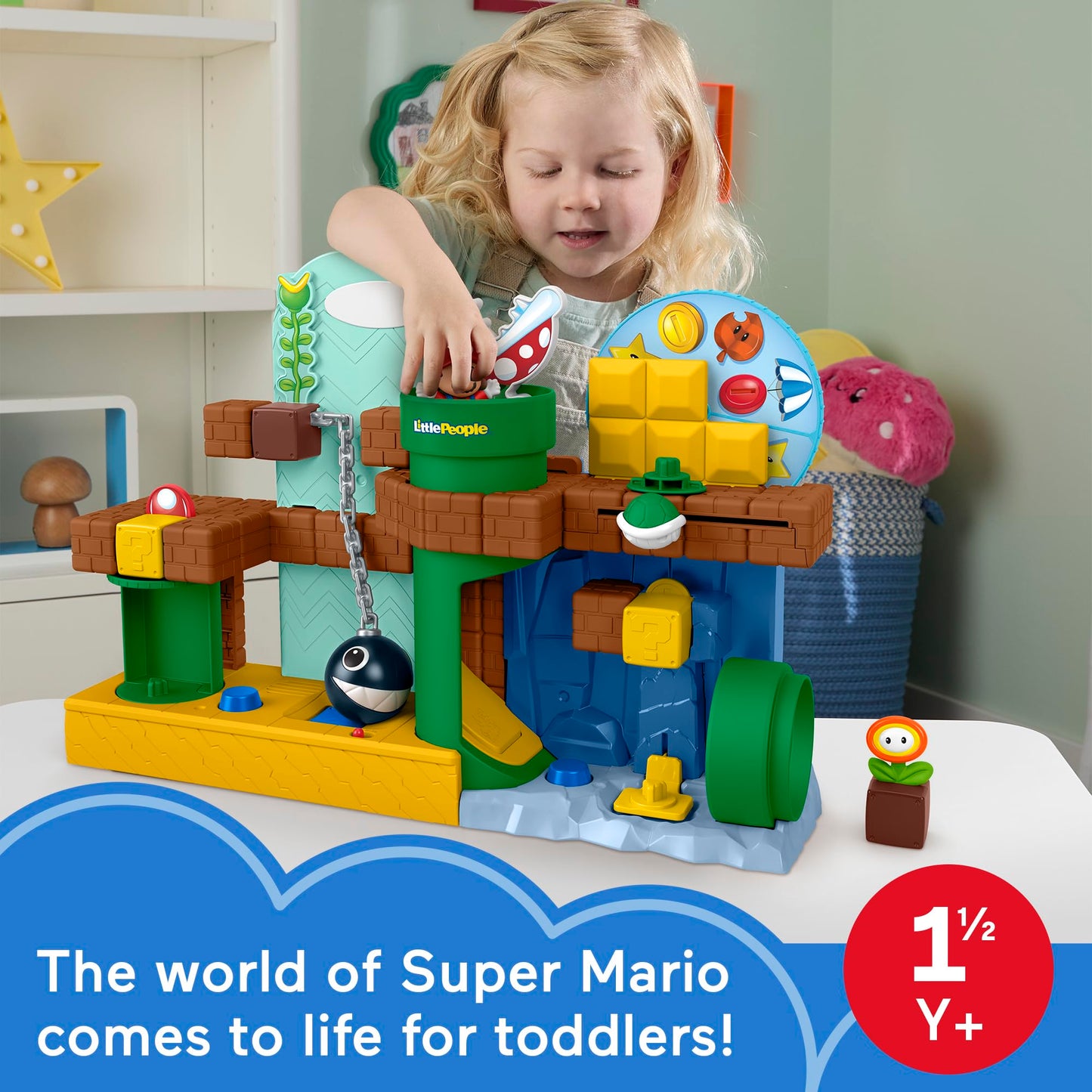 Fisher-Price Little People Toddler Toy My Mario Adventure Playset with Music Sounds & Figures, Preschool Kids Ages 18+ Months 🍁 All In One Marketplace Canada