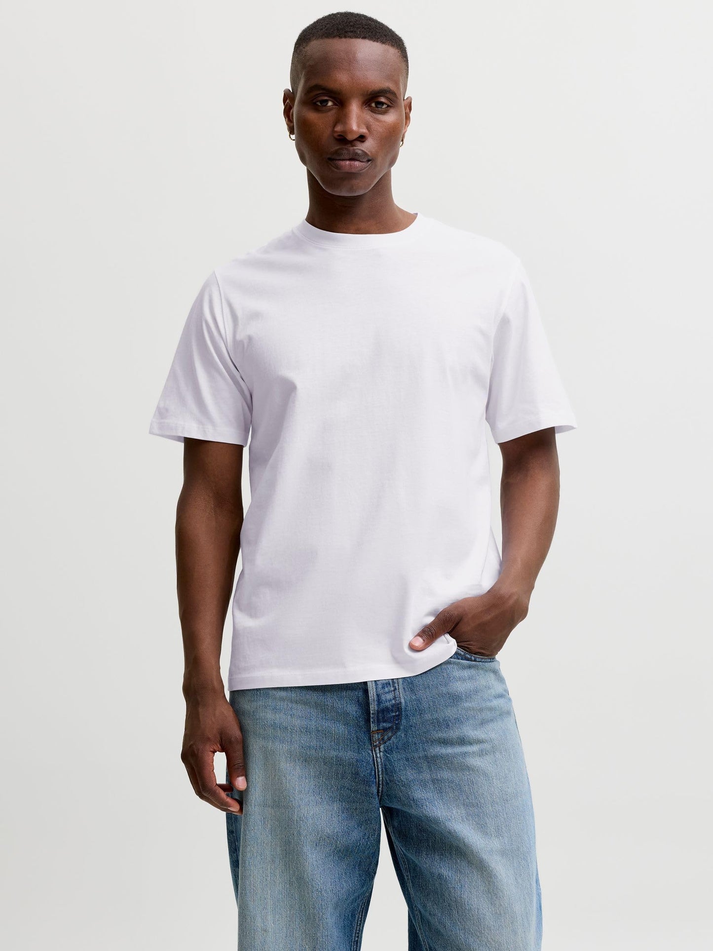 JACK & JONES Men's Regular Fit T-Shirt JJEORGANIC Basic TEE SS O-Neck NOOS White Large JACK & JONES