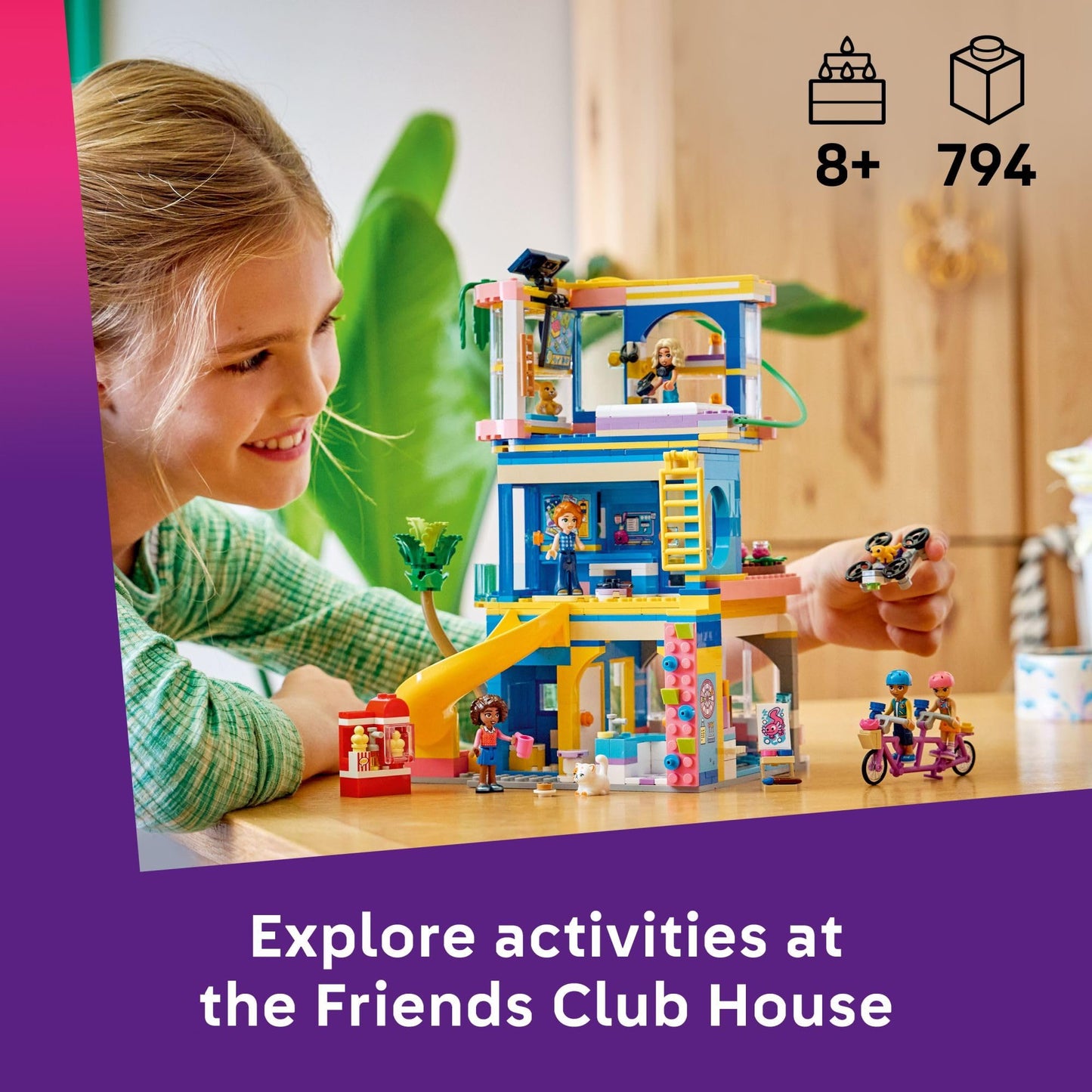 LEGO Friends Heartlake City Friends Club House Building Toy for Girls & Boys - Pretend Play Set for Kids, Ages 8+ - W/5 Minidolls, 3 Toy Animals, & Accessories - Gift Idea for Birthdays - 42689 🍁 All In One Marketplace Canada