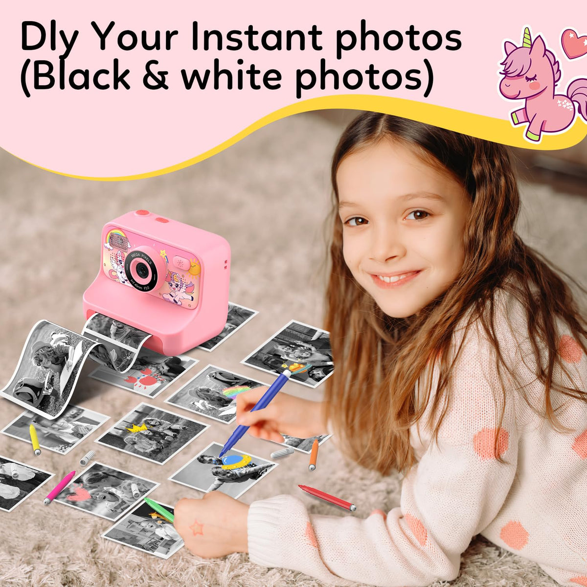 Kids Printing Camera for 3-12 Girls Boys Toddler Christmas Birthday Gifts 🍁 All In One Marketplace Canada