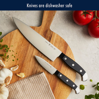 HENCKELS Premium Quality 15-Piece Knife Set with Block, Razor-Sharp, German Engineered Knife Informed by Over 100 Years of Masterful Knife Making, Lightweight and Strong, Dishwasher Safe - Available at All In One Marketplace Canada