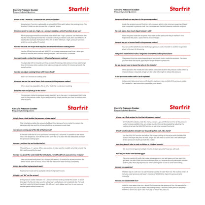 Starfrit Electric Pressure Cooker - 8L Capacity - Steam Tray, Measuring Cup & Spatula - 11 Preset Cooking Functions Starfrit