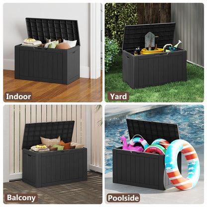 Ceecysaa 45 Gallon Deck Box Outdoor, Waterproof Storage Box, Black 🍁 All In One Marketplace Canada