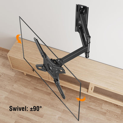 ELIVED Full Motion TV Monitor Wall Mount for Most 14-42 Inch LED LCD Flat Screen TVs & Monitors, Swivel Tilt Extension Rotation TV Mount Bracket Max VESA 200x200mm, up to 44 lbs