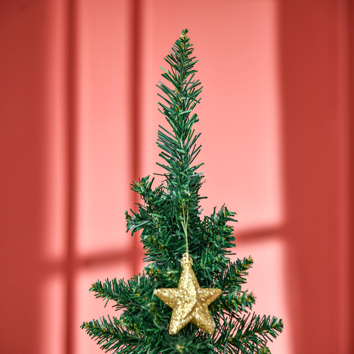 HOMCOM 6' Pencil Christmas Tree Slim Artificial Xmas Tree Green 🍁 All In One Marketplace Canada