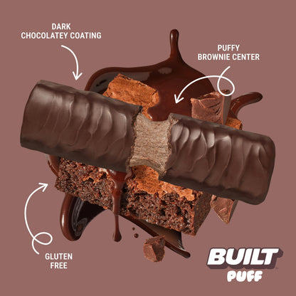 Built Bar Puff Protein Bars – Brownie Batter Flavor, 12-Count Box