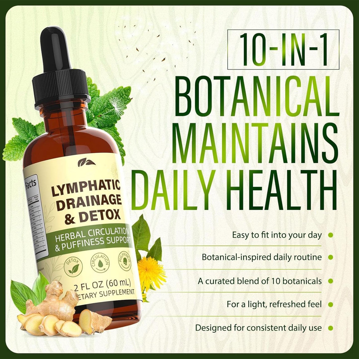 BiFiLabs Lymphatic Drainage Drops, for Body, Easy to use. 60mL / 2 fl oz (Large bottle) - Available at All In One Marketplace Canada