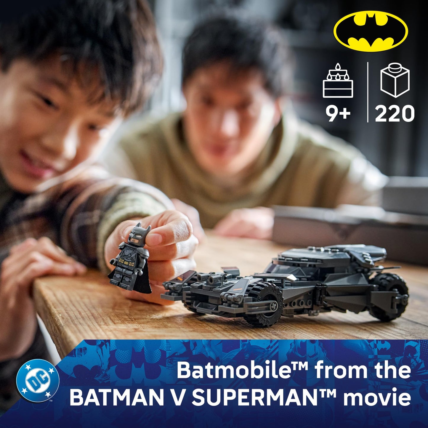 LEGO DC Batman: Batman v Superman Batmobile Building Blocks Set - Super Hero Toy for Kids, Boys & Girls, Ages 9+ - with Armored Minifigure & Golden Coin - Gift Idea for Birthdays - 76331 LEGO