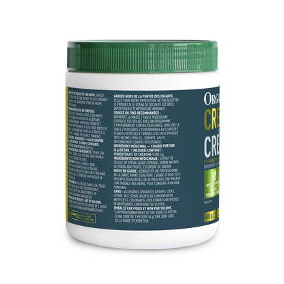 Organika Canadian-Made Creatine Powder- Fruit Punch- Pure Micronized Creatine Monohydrate - Helps Build Lean Muscle, Increase Strength, and Improved Recovery and Performance for Men and Women - 600g