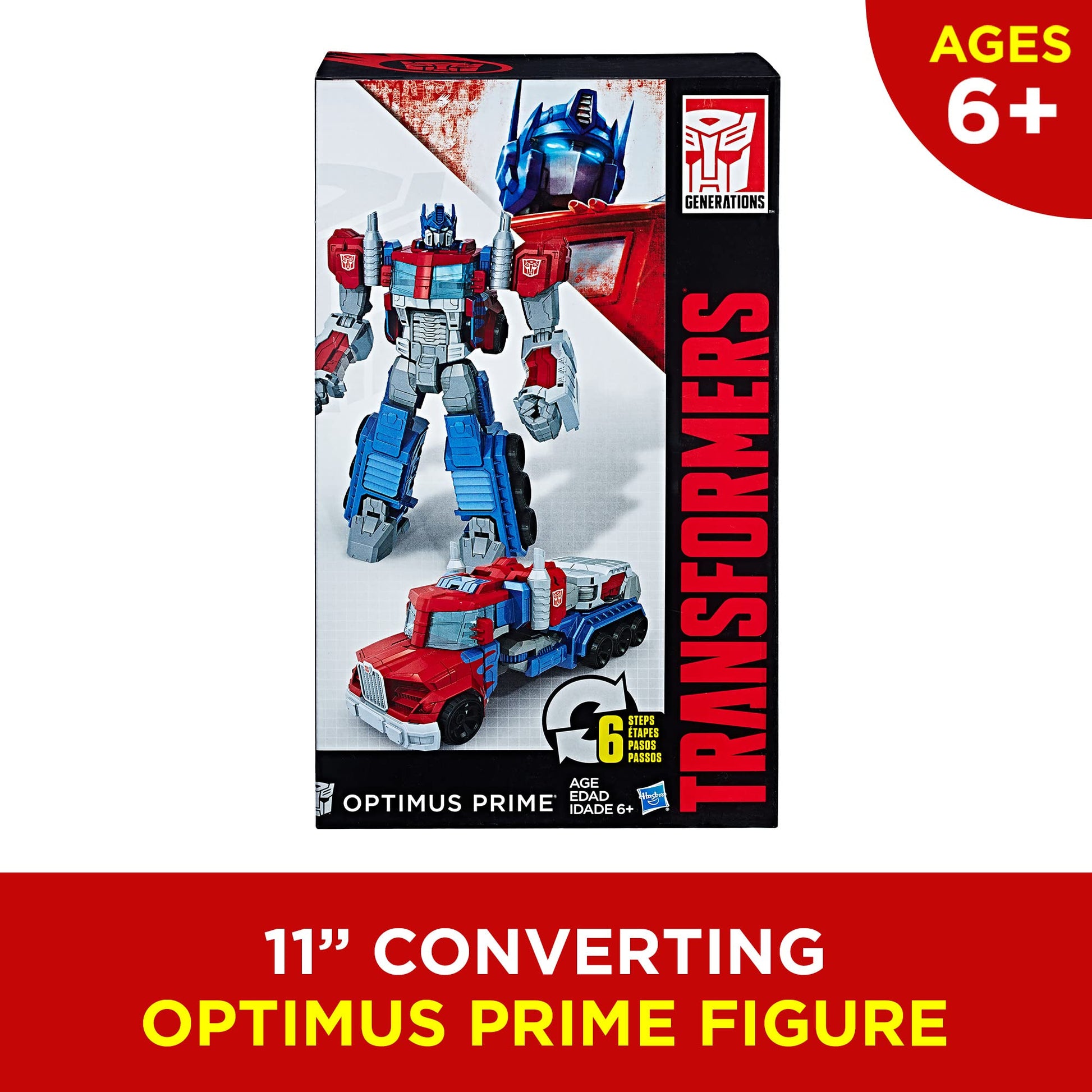 Transformers Toys Heroic Optimus Prime Action Figure - Timeless Large-Scale Figure, Changes into Toy Truck - Toys for Kids 6 and Up, 11-inch (Amazon Exclusive) Transformers