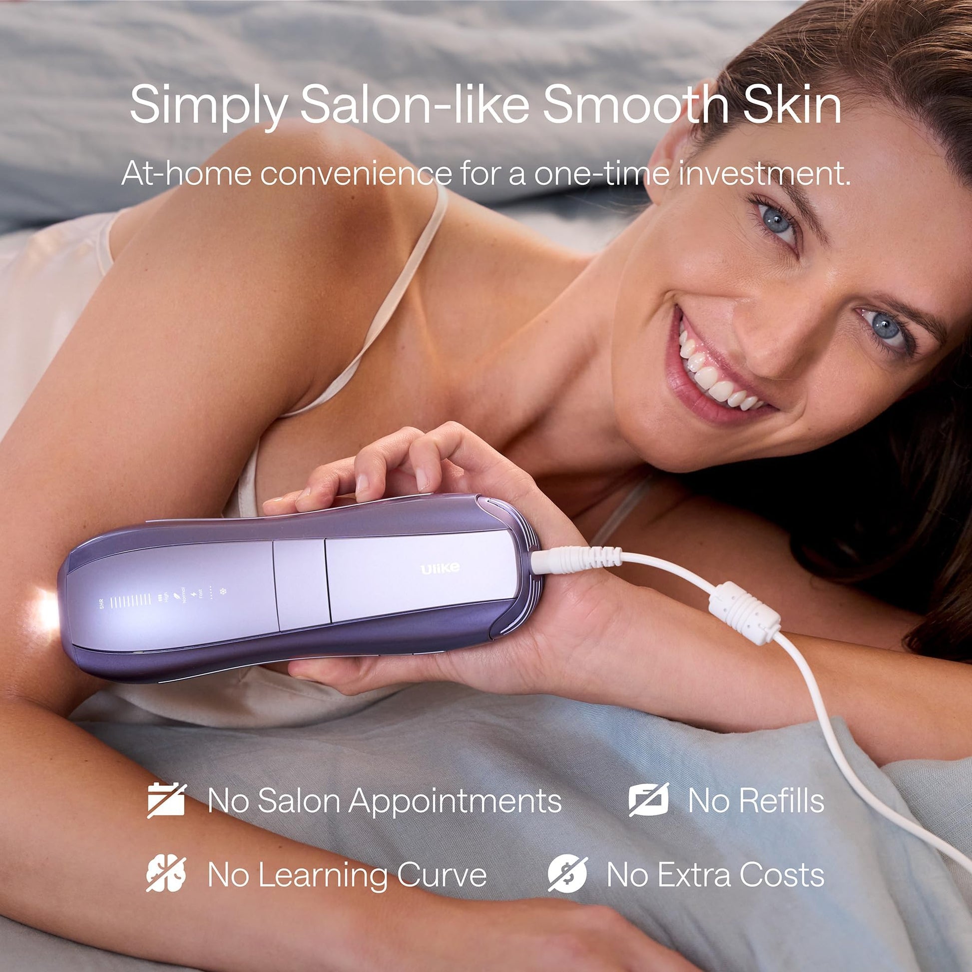 Ulike Laser Hair Removal, Air 10 IPL Device for Women and Men, 65°F Ice-Cooling Contact, Dual Lights, Skin Sensor & SHR Mode* for Nearly Painless, Effective & Long-Lasting Results from Home - Available at All In One Marketplace Canada