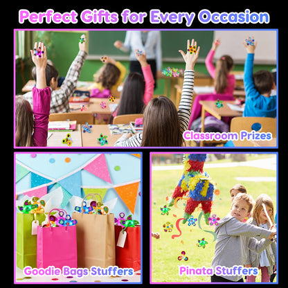 24PCS LED Light Up Fidget Spinner Rings Birthday Party Bag Fillers Glow Party Favors Bulk for Kids 4-8 8-12, Goodie Treat Bag Stuffers Pinata Fillers Carnival Prizes Classroom Treasure Box Toys - Available at All In One Marketplace Canada