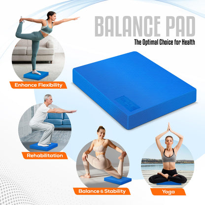 Yes4All Balance Pad, Nonslip TPE Foam Pad with Upgraded Sizes - L, XL, XXL Balance Mat for Fitness, Yoga, Pilates & Stability Training - Multicolor Options - L, Blue, Single 🍁 All In One Marketplace Canada