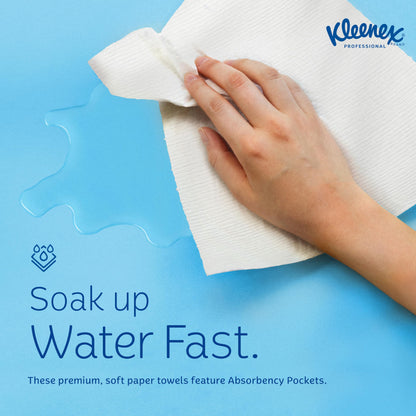 Kleenex Professional Universal Multifold Paper Towels, Bulk (02046), Absorbency Pockets, 9.2" x 9.4" Towel, White (150 Sheets/Pack, 8 Packs/Case, 1,200 Sheet Total) Kleenex