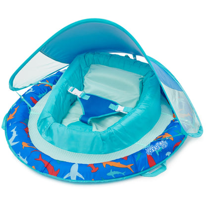 Swimways Infant Spring Float, Baby Pool Float with Canopy & UPF Protection, Swimming Pool Accessories for Kids 3-9 Months, Shark 🍁 All In One Marketplace Canada SwimWays