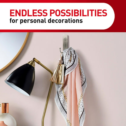 Command Large Wall Hooks, Damage Free Hanging Wall Hooks with Adhesive Strips, No Tools Double Wall Hooks for Hanging Christmas Decorations, 2 Satin Brass Plastic Hooks and 2 Command Strips 🍁 All In One Marketplace Canada