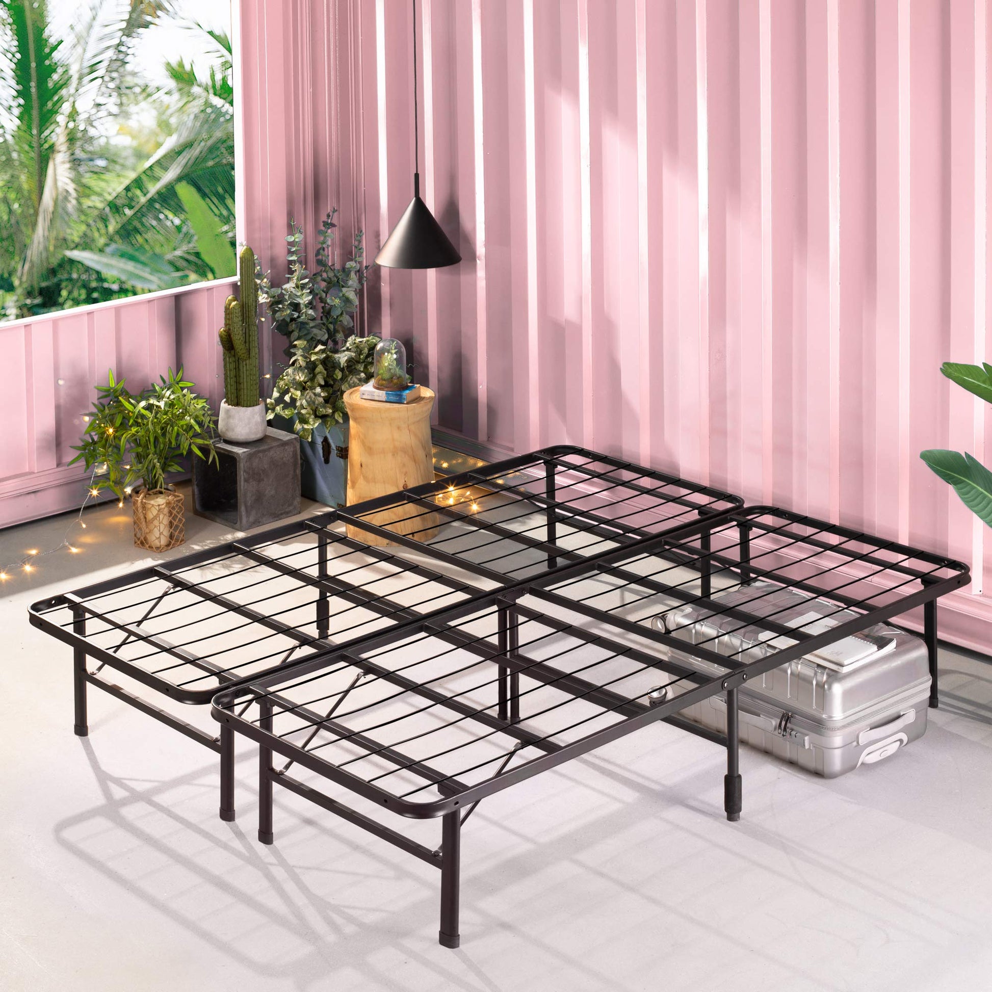 ZINUS SmartBase Tool-Free Assembly Mattress Foundation / 14 Inch Metal Platform Bed Frame/No Box Spring Needed/Sturdy Steel Frame/Underbed Storage, Full,Black Zinus