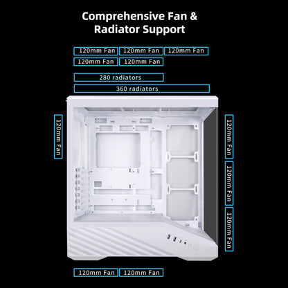 Lian Li Vector V100 ATX Mid-Tower PC Case with 4 ARGB PWM Fans, Black Lian Li