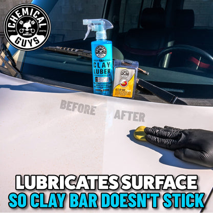 Chemical Guys OG Clay Bar & Lubber Synthetic Lubricant Kit, Light/Medium Duty, 473 ml (2 Items), Yellow Chemical Guys