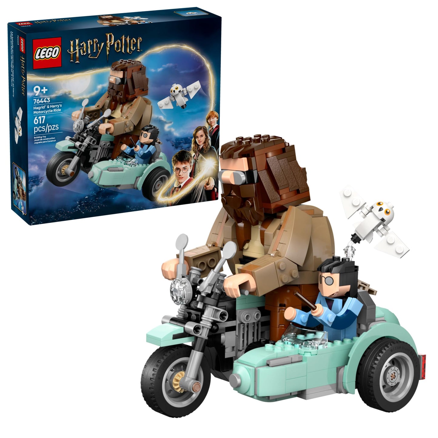 LEGO Harry Potter Hagrid & Harry's Motorcycle Ride Building Toy - Kids Motorcycle Toy for Boys and Girls, Harry Potter Fans, Ages 9+ - Gift Idea for Birthdays - 76443 LEGO