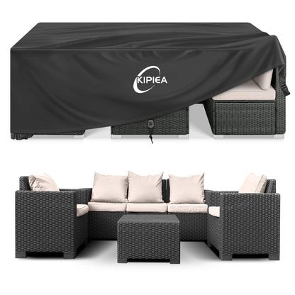 Kipiea Patio Furniture Covers Waterproof Winter, 420D Outdoor Furniture Set Covers, Heavy-Duty Patio Table Covers, No Tears Anti UV No Fading (95" L x 72" W x 40" H) 🍁 All In One Marketplace Canada
