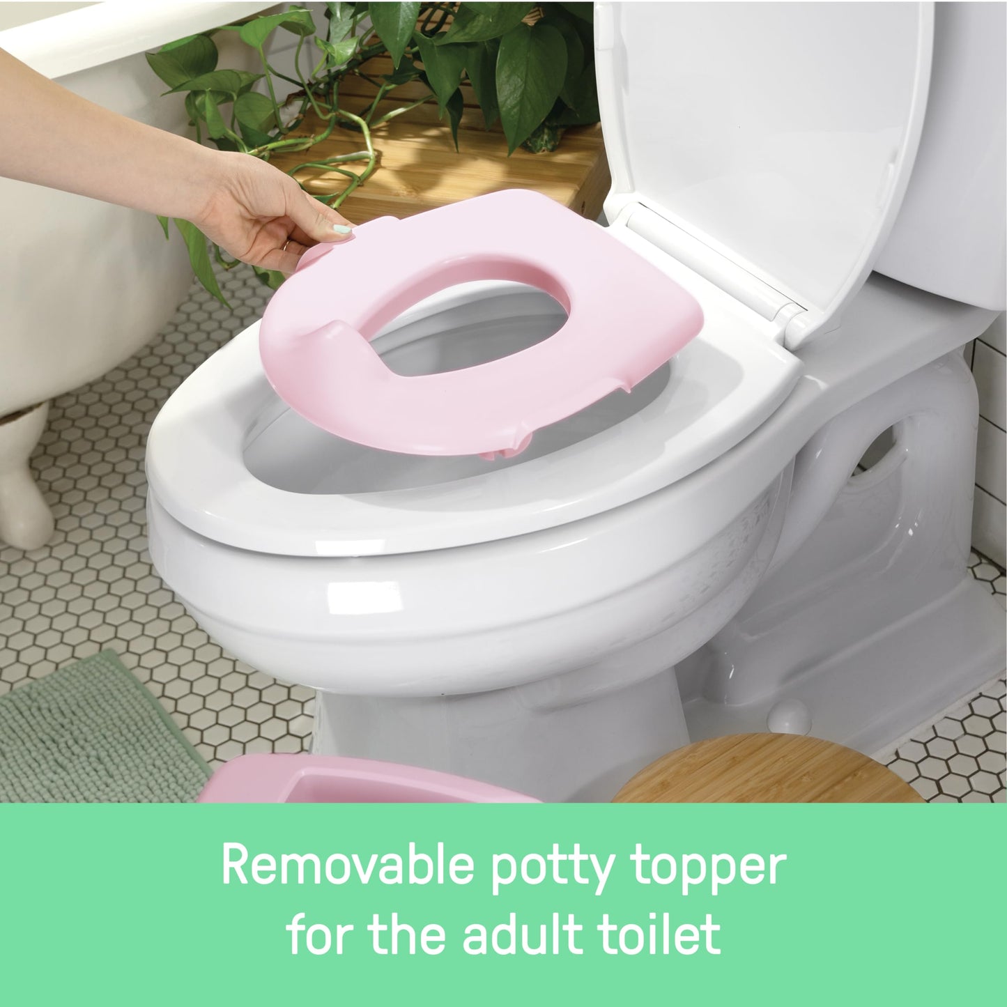 Summer by Ingenuity My Size Potty Pro in Pink, Infant Potty Training Toilet, Lifelike Flushing Sound, For Ages 18 Months, Up to 50 Pounds