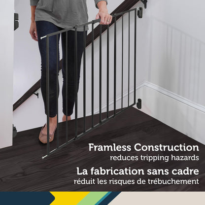 Safety 1st Top of Stairs Expanding Metal Baby Gate – Hardware-Mounted for Stairs, Hallways & Doors, Adjustable 27”-42” Wide, Pet & Dog Gate, Black 🍁 All In One Marketplace Canada