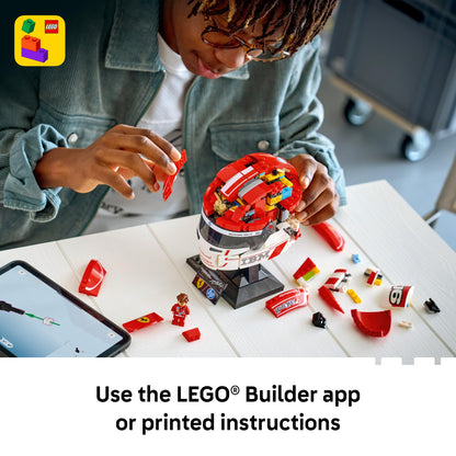 LEGO Editions Scuderia Ferrari HP Charles Leclerc Helmet - Building Set for Teens, Ages 14+ - Collectible F1 Display - Bedroom or Home Office Decor - Gift for Formula 1 Fans - 43014 - Available at All In One Marketplace Canada