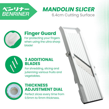 Benriner Japanese Mandolin Vegetable Cutter 3.5 Wide (7015S) - Available at All In One Marketplace Canada