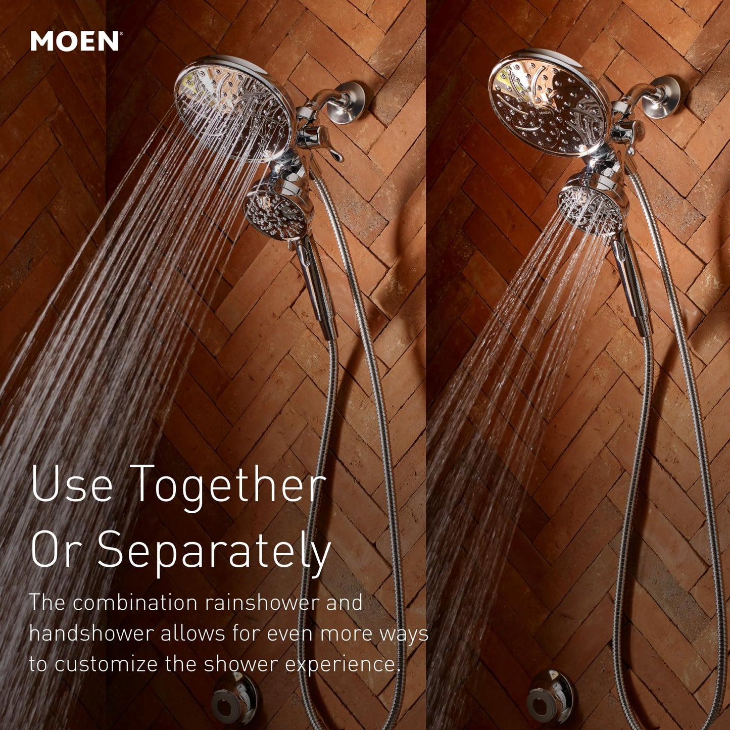 Moen 26009SRN Engage Magnetix Multi-Function Handshower and Rainshower Combo, Spot Resist Brushed Nickel Moen