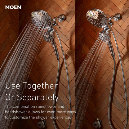 Moen 26009SRN Engage Magnetix Multi-Function Handshower and Rainshower Combo, Spot Resist Brushed Nickel Moen