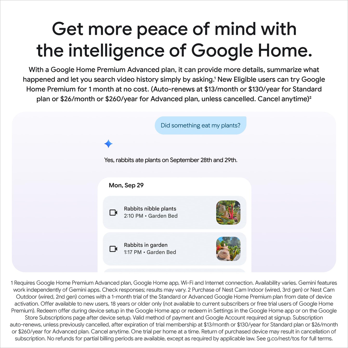 Google Nest Cam Outdoor (Wired, 2nd gen) - 2K Video and Gemini - 2-Pack