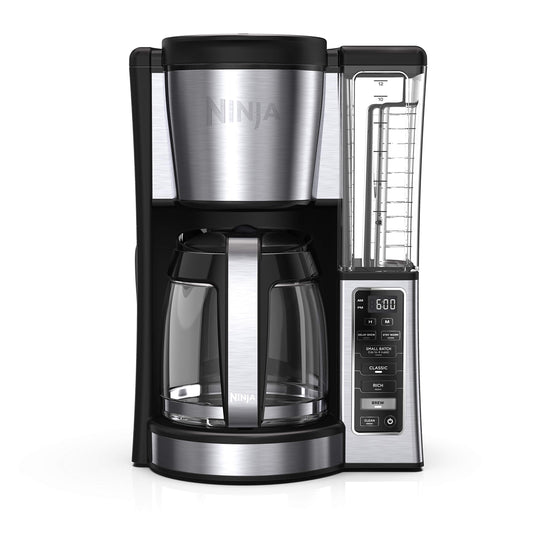 Ninja 12-Cup Programmable Coffee Maker with Glass Carafe – Classic & Rich Brew Styles, Delay Brew & Removable 60oz Water Reservoir, Black/Stainless Steel, CE250C (Canadian Version) Ninja