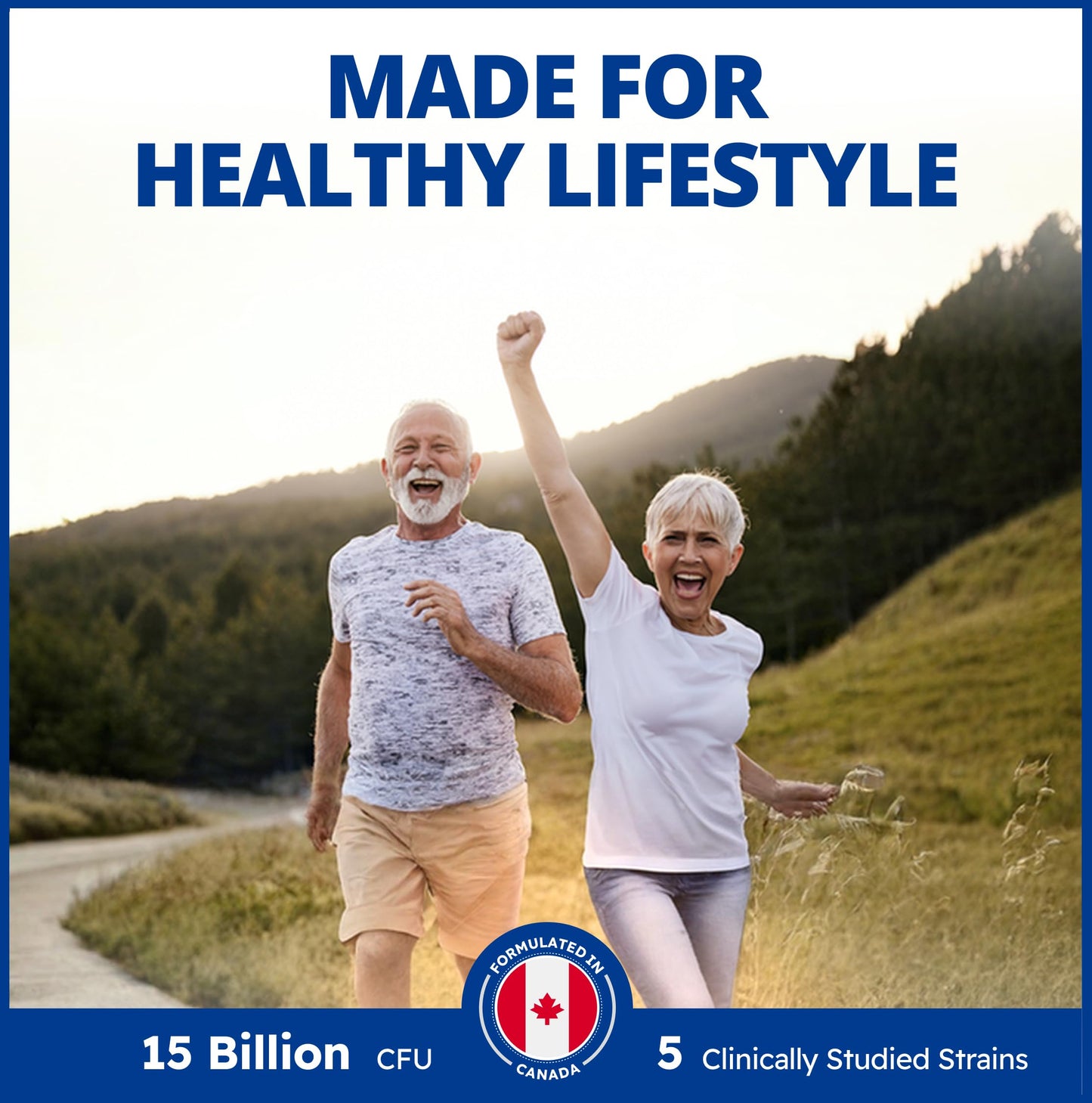 CanPrev Pro-Biotik 15 Billion CFU, 60 V-Caps 60-Day Supply - Non-GMO & Gluten-Free - Advanced Gut Health Formula with 5 Probiotic Strains Supplement - Supports Digestive Balance and Eases Bloating - Available at All In One Marketplace Canada
