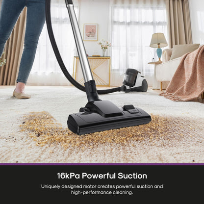 Eureka Bagless Canister Vacuum for Carpets and Hard Floors, Powerful Lightweight Vacuum Cleaner with Large Dust Cup Extension Tube 2-in-1 Crevice Tool Floor Nozzle, White, NEN121WH w/ 1100W High Power 🍁 All In One Marketplace Canada
