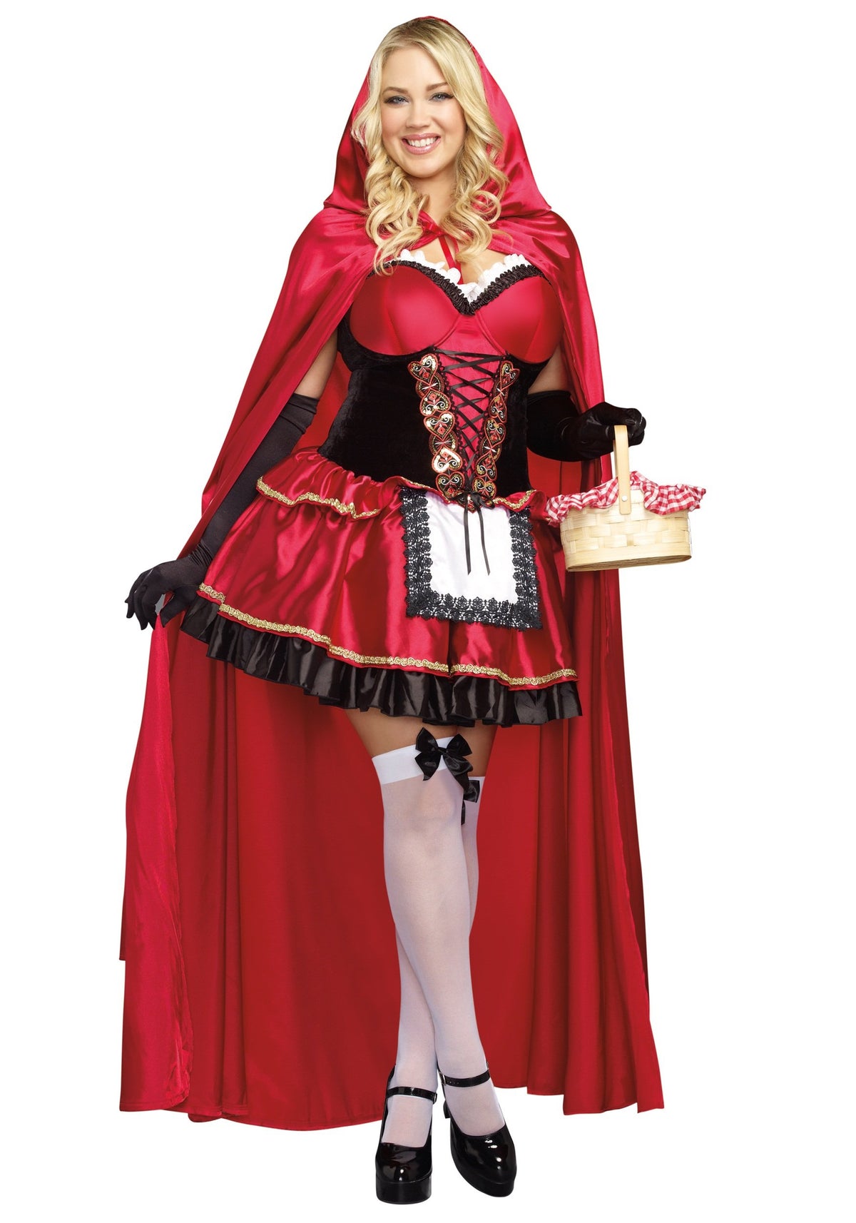Déguisement sexy de Petit Chaperon rouge pour femme, grandes tailles, costume d'Halloween Dreamgirl, 3X/4X