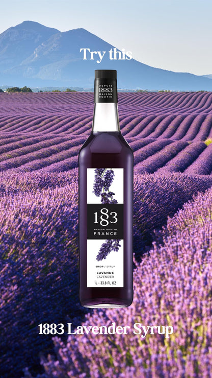 1883 Lavender Syrup, 1L Glass 1883 MAISON ROUTIN