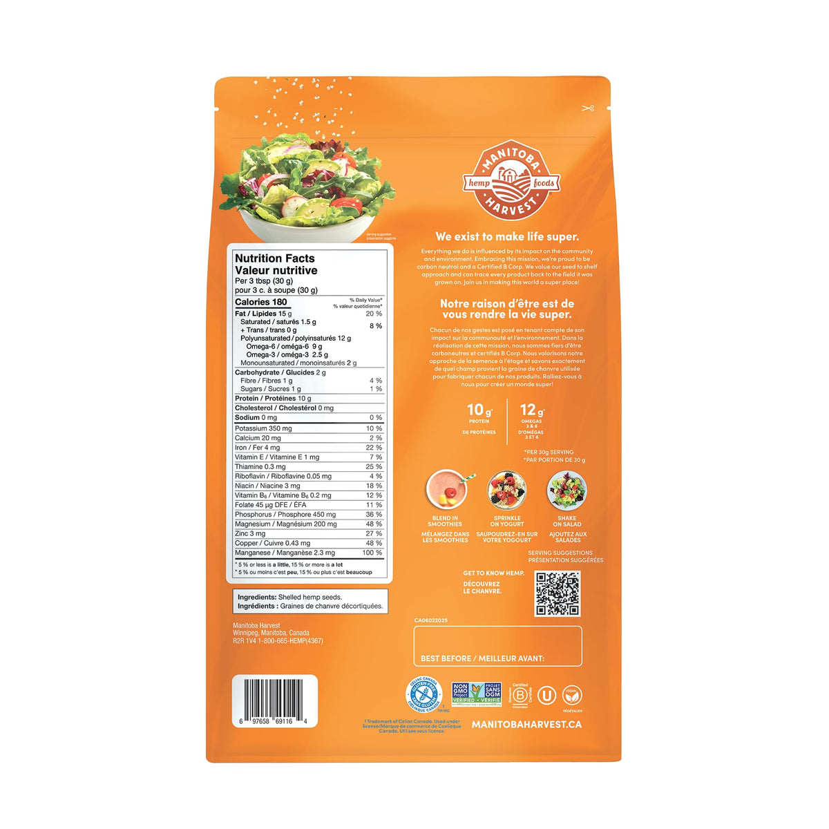 Manitoba Harvest Hemp Hearts, Shelled Hemp Seeds, 2.27 kg