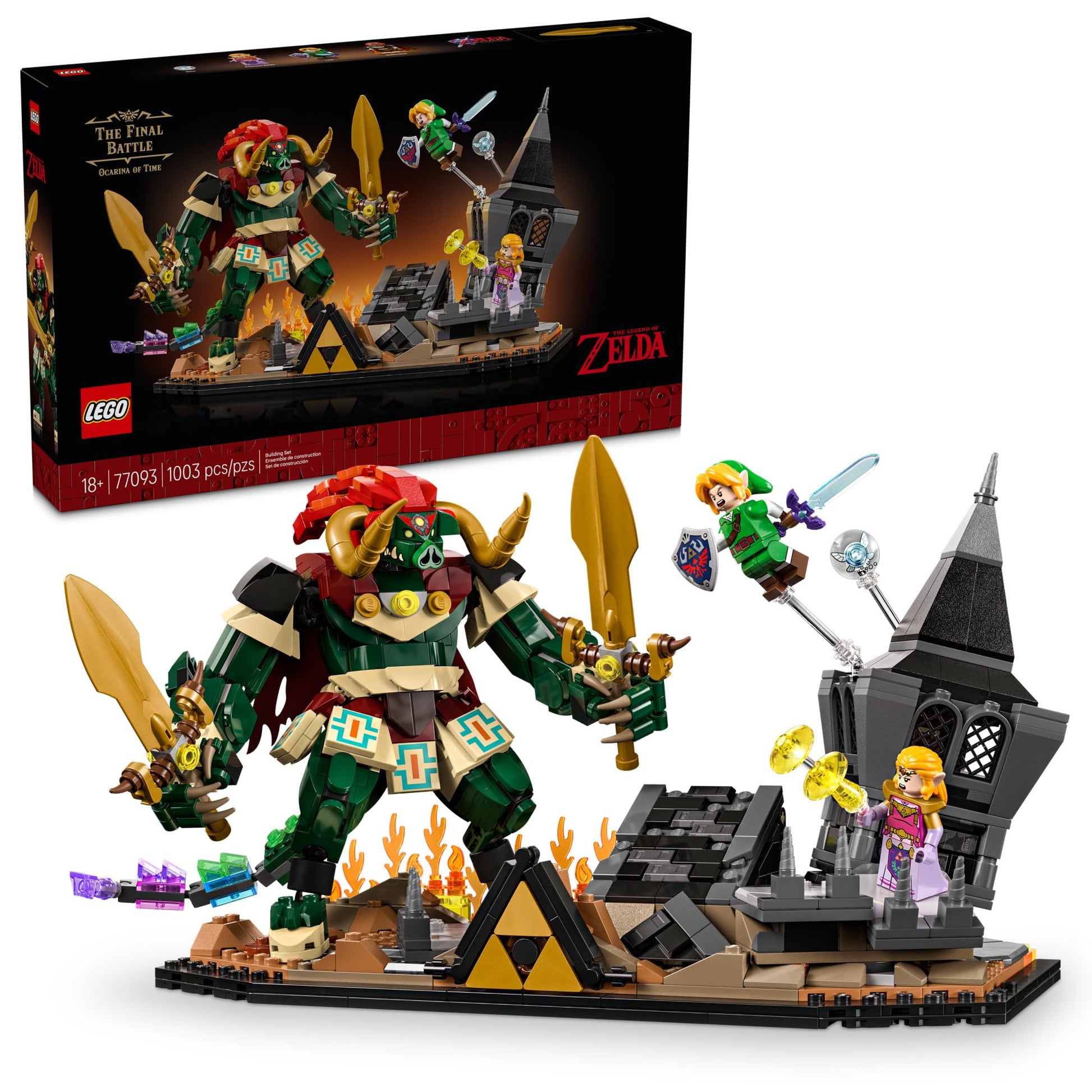LEGO The Legend of Zelda: Ocarina of Time – The Final Battle - Building Set for Adults, Ages 18+ - Nintendo Collectible with Link & Zelda Minifigures - Bedroom or Game Room Decor - 77093 LEGO