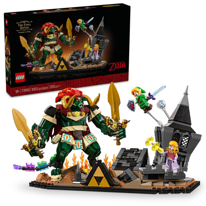 LEGO The Legend of Zelda: Ocarina of Time – The Final Battle - Building Set for Adults, Ages 18+ - Nintendo Collectible with Link & Zelda Minifigures - Bedroom or Game Room Decor - 77093 LEGO
