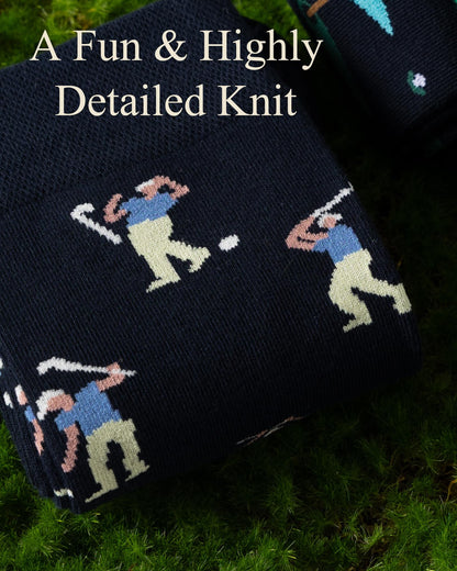 Golf Socks - Funny Golfer Novelty Socks, Funky Golf Gifts for Men Birthday Christmas Gift for Boss, 2 Pairs, Size 9-13 (CA/US, Alpha, One Size, Regular, Regular, Funny Golf Socks 2 Pairs) 🍁 All In One Marketplace Canada