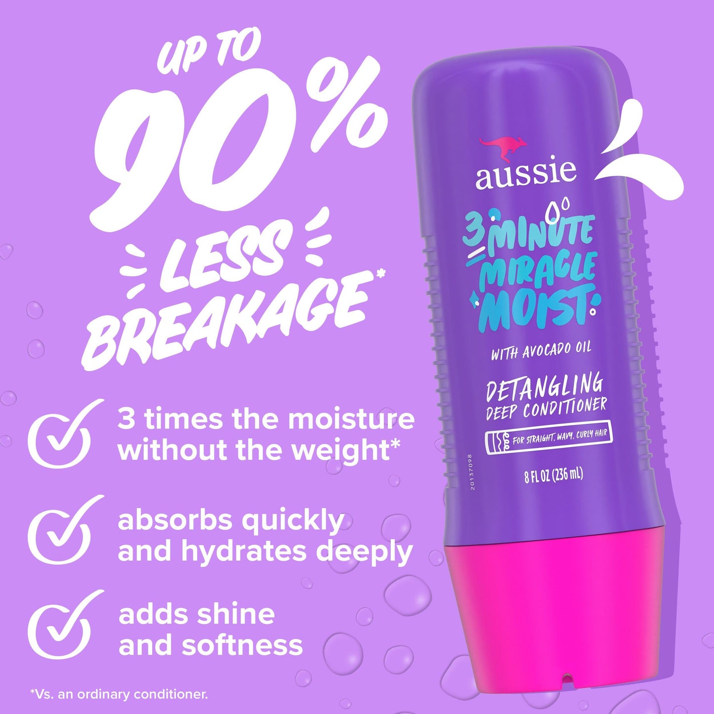 Aussie Total Miracle 3-Piece Set: Shampoo 778 mL, Conditioner 778 mL, 3 Minute Miracle Deep Conditioner Hair Treatment 236 mL, Infused with Apricot and Australian Macadamia Oil, 1.79 L Total - Available at All In One Marketplace Canada