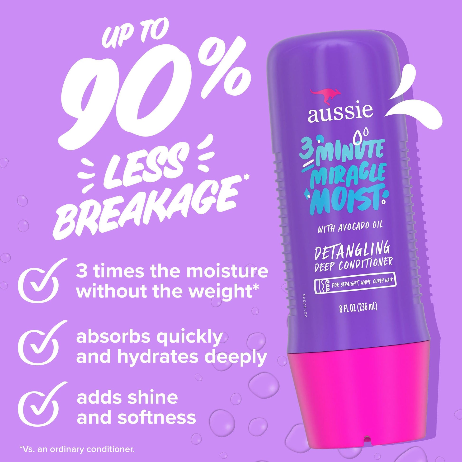 Aussie Total Miracle 3-Piece Set: Shampoo 778 mL, Conditioner 778 mL, 3 Minute Miracle Deep Conditioner Hair Treatment 236 mL, Infused with Apricot and Australian Macadamia Oil, 1.79 L Total - Available at All In One Marketplace Canada
