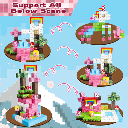 Annexfun Magnetic Blocks - 100PCS Magnetic Building Blocks Unicorn Magnets Cubes - Magnetic Toys for 3 Year Old Girl, Christmas Birthday Gifts for 3 4 5 6 7 8 9 10 Year Old Kids 🍁 All In One Marketplace Canada