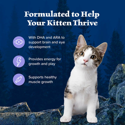 Blue Buffalo Wilderness with Chicken Natural High-Protein Grain-Free Dry Kitten Food, Real Chicken First, Antioxidant-Rich LifeSource Bits Support Immunity, DHA & ARA for Development, 2.2kg/5 lbs.