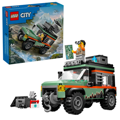 LEGO City Off-Road 4x4 Mountain Truck Toy - Building Toy Set for Kids, Boys and Girls, Ages 6+ - Fun Gift Idea for Ramadan - with Adventurer Minifigure and Accessories - 60447