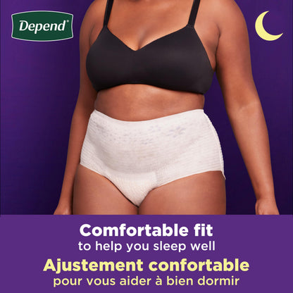 Depend Night Defense Incontinence Underwear for Women, XL, Blush, 20 Count 🍁 All In One Marketplace Canada