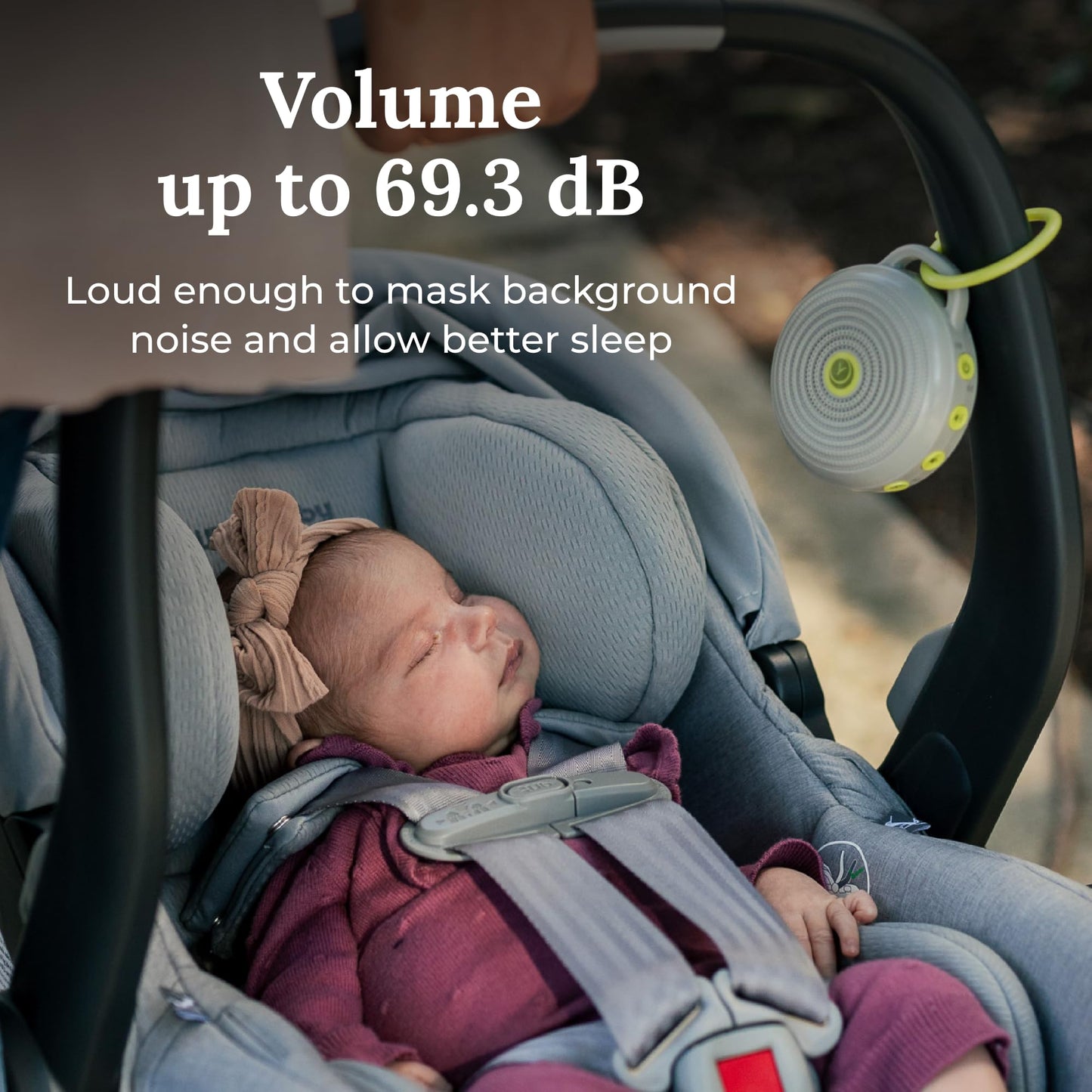 Yogasleep Hushh Portable White Noise Sound Machine For Baby, 3 Soothing Natural Sounds With Volume Control, Compact Size, Noise Canceling For Sleep Aid, Office Privacy, & Meditation, Registry Gift YOGASLEEP